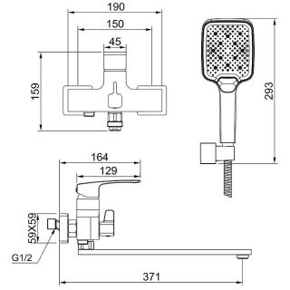 Смеситель для ванны Raglo R01.22 хром